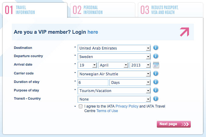 IATA ger pålitlig information om visum på webben